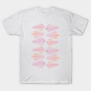 Watercolor pine trees - pink and orange T-Shirt